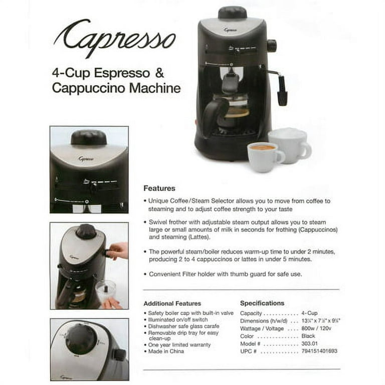 Capresso 4-Cup Espresso & Cappaccino Maker