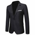 thumbnail image 2 of Nmnitkp Blazer High Quality Wrinkle Resistant Fabric Men's Casual Cotton Blazer Jacket Slim Fit One Button Work Wear Sport Coat, 2 of 5
