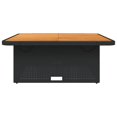 thumbnail image 3 of vidaXL Garden Table Black 110x110x71 cm Poly Rattan and Acacia Wood, 3 of 5