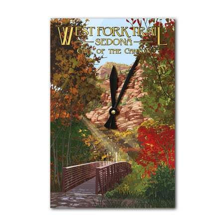 Sedona, Arizona - West Fork Trail - Call of the Canyon - Pathway & Red Rocks - Fall - Lantern Press Artwork (Acrylic Wall (Best Trails At Red Rock Canyon)
