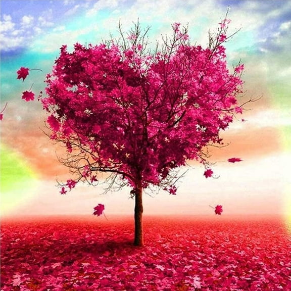 HsdsBebe Valentine's Diamond Art Painting Kits(12 x 12inch) for Adults,Love Tree Diamond Art,Gem Art Craft for Kids