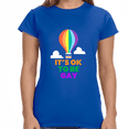thumbnail image 2 of It's OK to Be Gay LGBTQ Be Gay Pride LGBT Ally Rainbow Flag Shirts for Women, 2 of 8