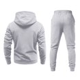 thumbnail image 4 of Men Full Zip Hoodie Tracksuit Set Soft Thick Fleece Sweatsuit Matching Jogger Outfit 2026 Fall Winter Relaxed Set Light Gray M, 4 of 4