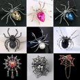 thumbnail image 5 of GKNET Big Spider Halloween Insect Animal Pearl Crystal Collar Brooch Pin Women Jewelry-Spider Brooch#4, 5 of 9