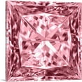 thumbnail image 1 of ARTCANVAS Pink Princess Cut Diamond Jewel Canvas Art Print - Size: 26" x 26" (1.50" Deep), 1 of 9