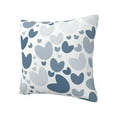 thumbnail image 2 of YFYANG Square Decorative Throw Pillow Case (Without Pillow Insert), Blue Heart Pattern Bedroom Sofa Car Cushion Cover, 22"x22", 2 of 9