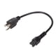 thumbnail image 4 of Cable de alimentación macho 5‑15P a hembra IEC320 C5 18 AWG 0,3 m Cable corto de alimentación de CA para computadoras Enchufe de EE. UU. 125 ~ 250 V, 4 of 5
