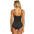 thumbnail image 2 of Tommy Bahama Island Sculpt Shirred One Piece Swimsuit, Black, 12, 2 of 2