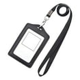 thumbnail image 4 of ID Badge Holder with Neck Lanyard Holder Vertical Black, 4 of 7
