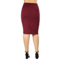 thumbnail image 3 of Women & Plus Ponte Knit Basic Knit Pencil Midi Skirt, 3 of 4