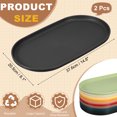 thumbnail image 2 of Uxcell 2Pcs Bandejas para Servir Comida Rápida, 14.8x8.1" Ovaladas Reutilizables para Restaurante de Cocina Café Fruta Hamburguesa Almuerzo Postre, Negro, 2 of 7