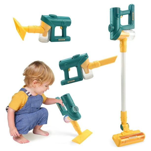 Aspiradora de juguete simulada para niños | Set de limpieza para juegos de imitación | Juguete educativo de tareas domésticas para niños pequeños y preescolares