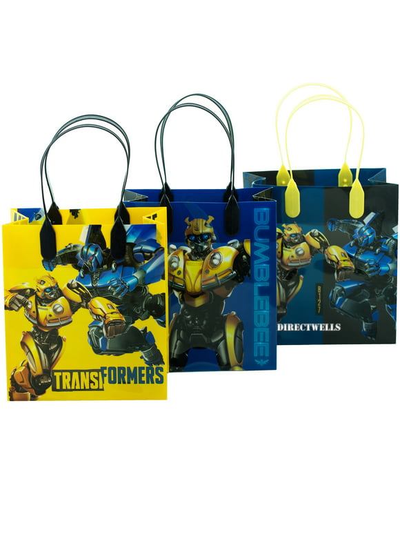 Transformers 12 Party Favor Reusable Goodie Small Gift Bags 6"