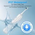thumbnail image 6 of NICEBAY Electric Toothbrush and Water Flosser Combo, 6 Modes, 90 PSI Oral Irrigator, 500mL Tank, IPX7 Waterproof, 5 Brush Heads, 6 of 9