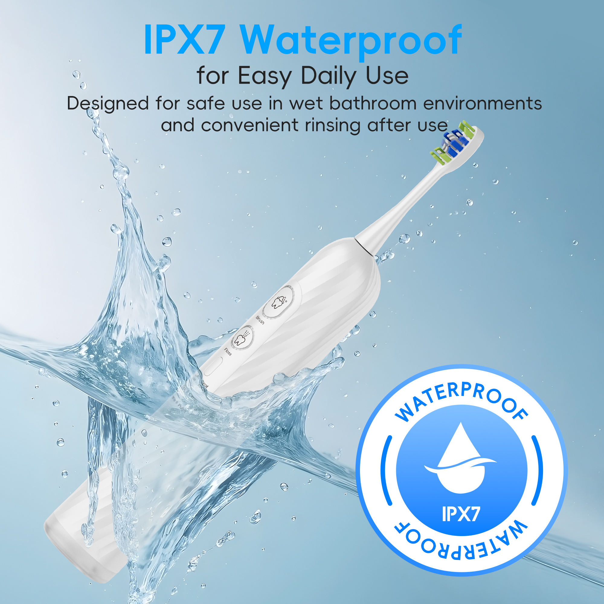 NICEBAY 2-in-1 Electric Toothbrush and Water Flosser Combo photo 6