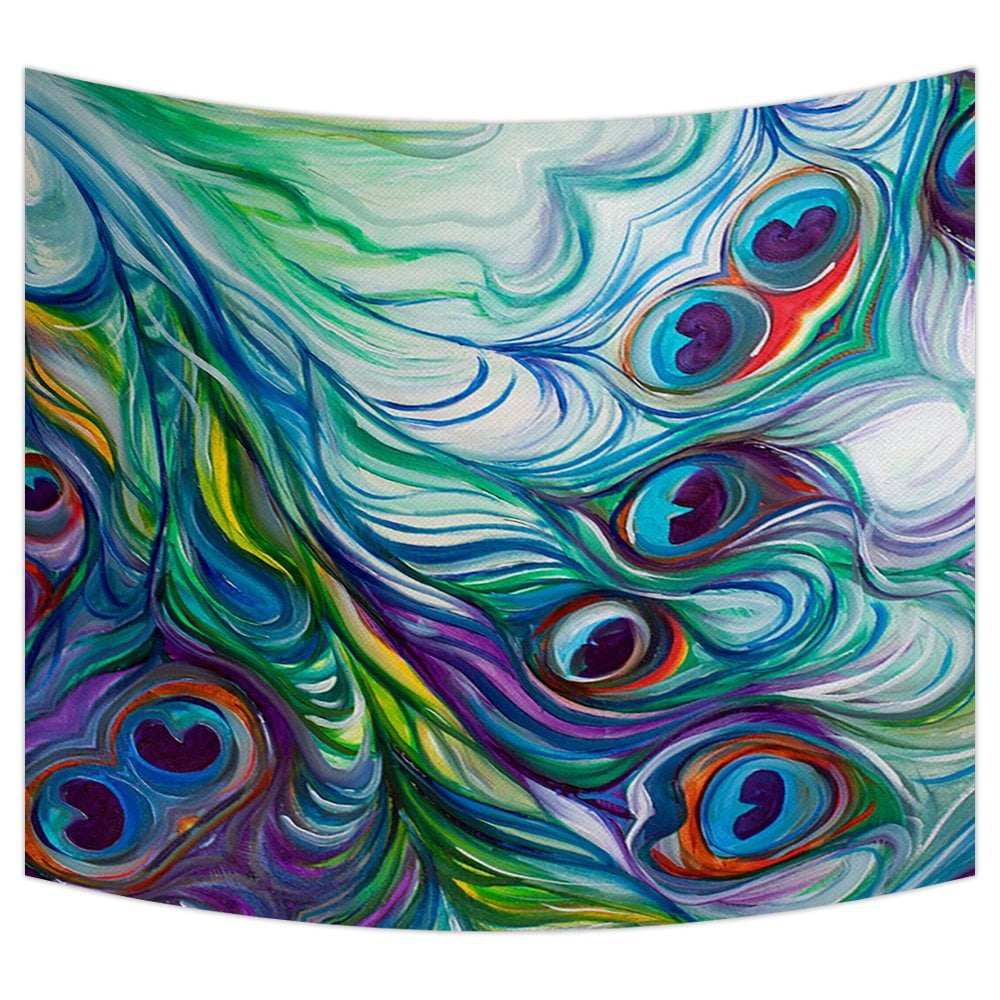 GCKG Peacock Tapestry,Flawless Peacock Feathers Wall Hanging Wall Decor