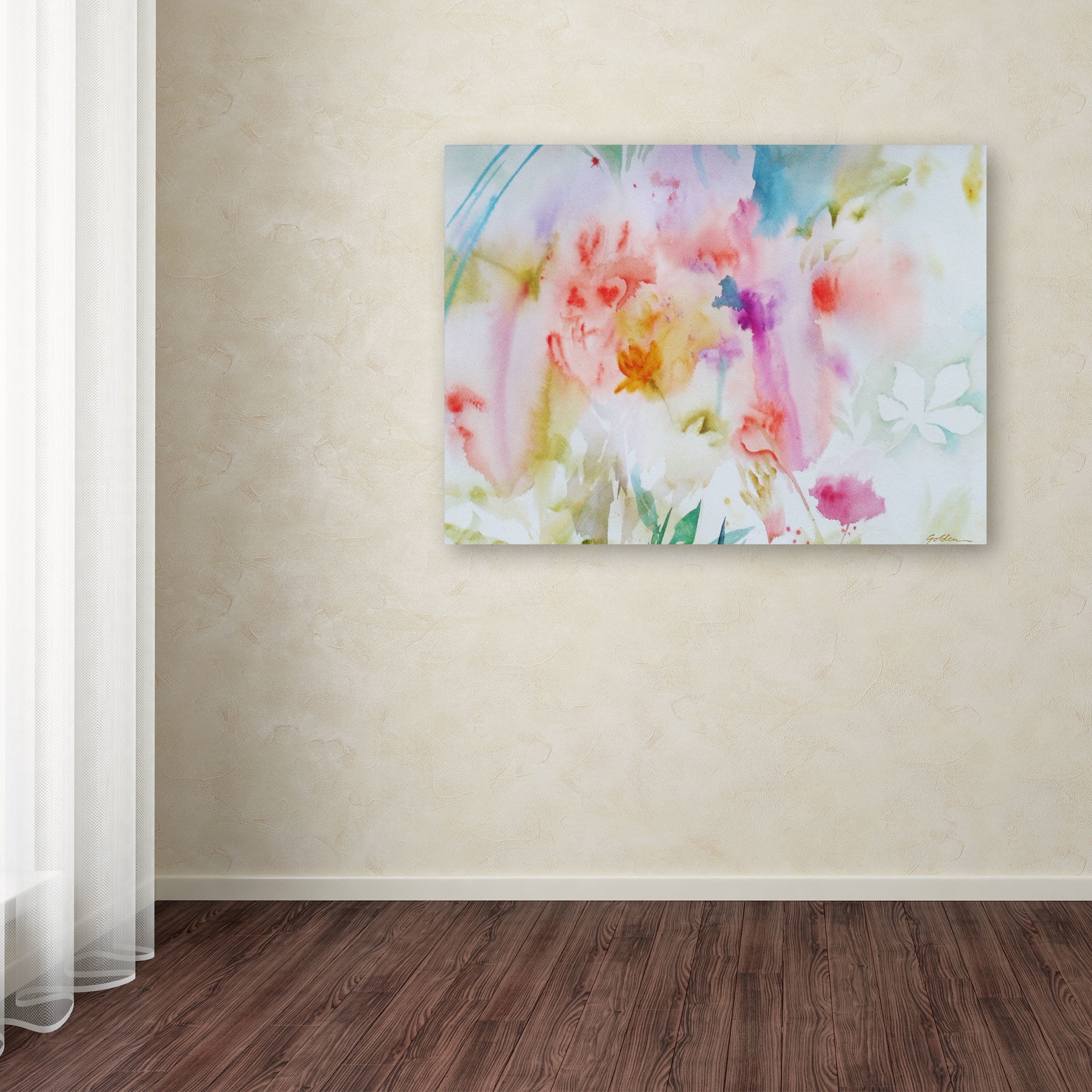 Sheila Golden 'Flower Dreams' Canvas Wall Art 35 x 47 Inches