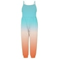 thumbnail image 2 of NAISIBABY Girls Suspenders Jumpsuit, Sleeveless Gradient Printed Causal Summer Romper Blue 3-4T, 2 of 5