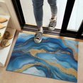 thumbnail image 2 of Blue White Gold Marble Pattern Door Rugs,Washable Non Slip Door Mats Indoor,Decorative Door Mats,Entry Mat Indoor for Entrance,Bedroom,Kitchen,Bathroom,20"x32", 2 of 6