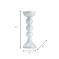 thumbnail image 3 of Pillar Candle Holder Glam Glass Decorative Accent - Modern Elegant Design for Home, Office, Bedroom & Living Room - 15" Clear & Frost, 3 of 10
