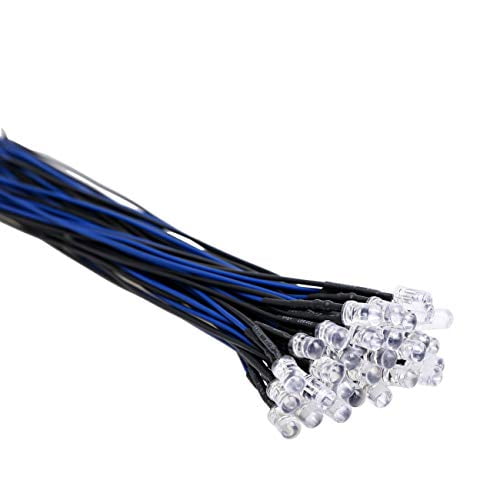 EDGELEC 30pcs 12 Volt 5mm Blue Blinking LED Lights Emitting Diodes (1.5Hz Single Color Flashing