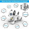 thumbnail image 5 of Remote Control Robot Dog Toy, RC Dog Programmable Smart Interactive Robotic Pets, RC Stunt Robot Toys Dog Imitates Animals Music Dancing Handstand Push-up Follow Functions for Boys Girls Toy, 5 of 7