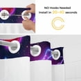 thumbnail image 5 of Bowling No Hook Shower Curtain with Snap in Liner Purple Yellow Red Bowling Balls Bottles Sports Black Waterproof Bathroom Shower Curtain with See Through Top Window for Bathtub 54" x 78", 5 of 9