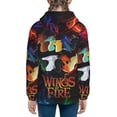 thumbnail image 4 of Wings Of Fire Teenager Zip-Up Hoodie Print Hooded Sweatshirt Soft & Elastic Sweater Outerwear For Daily Wear Large, 4 of 8
