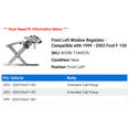 thumbnail image 2 of Front Left Window Regulator - Compatible with 1999 - 2003 Ford F-150 2000 2001 2002, 2 of 2
