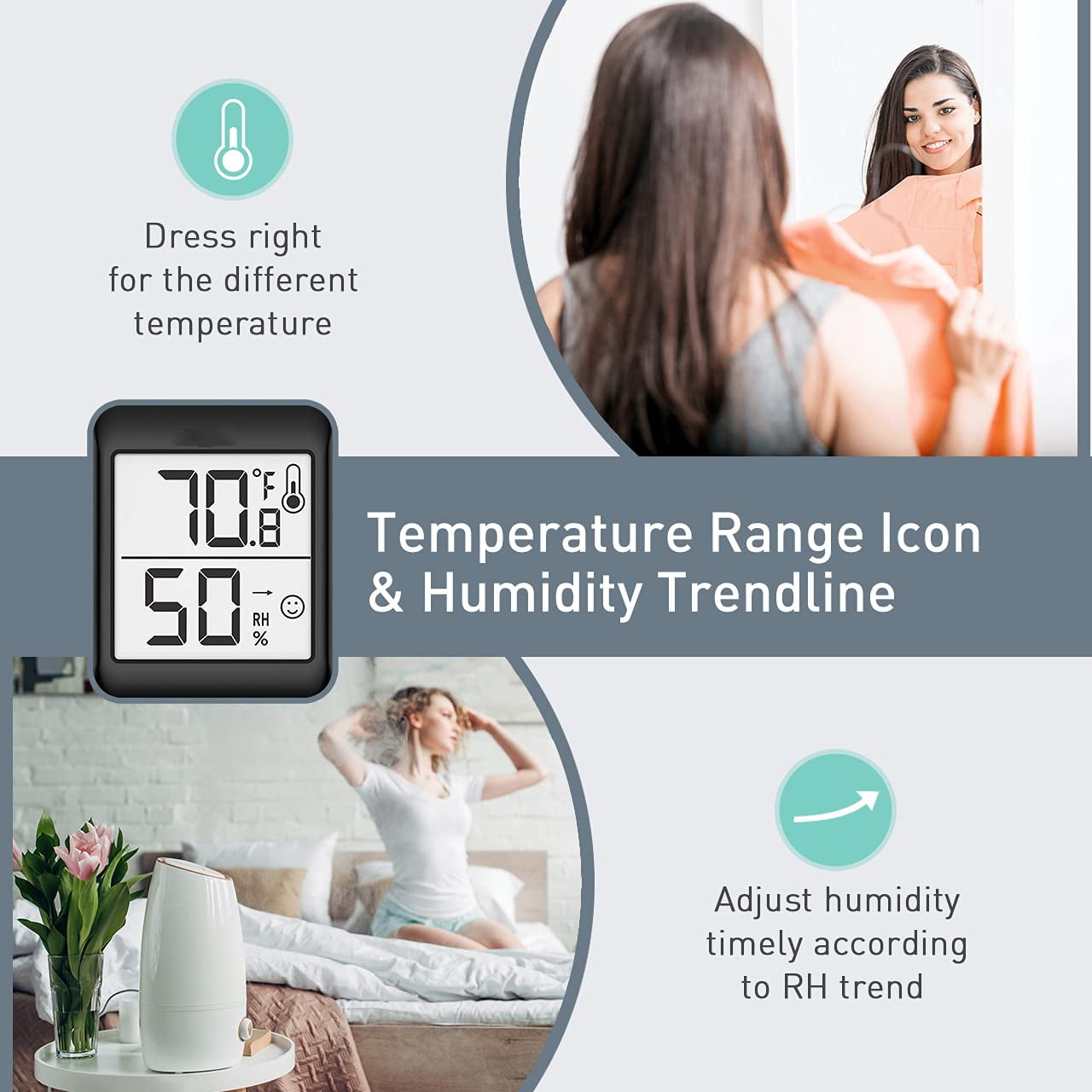 Buy Accurate Digital Hygrometer Thermometer 2.3 Large Display Trend