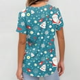 thumbnail image 5 of Garbnen Women Scrub Tops Christmas Womens Scrub Tops Short Sleeve V Neck Xmas Elk Print Nurse Uniform with Pockets, 5 of 7