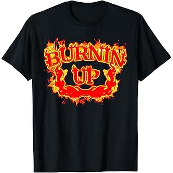 Burnin Up Vintage Flames T-Shirt