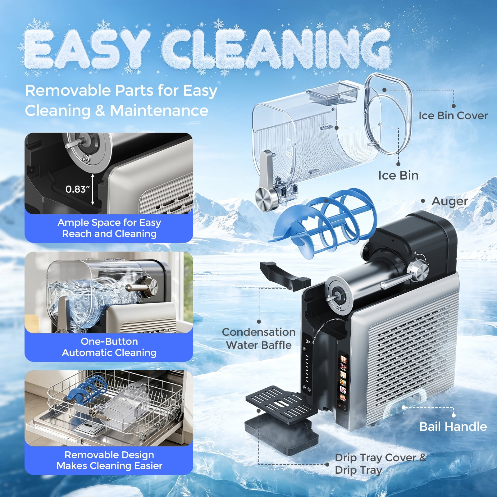 1.6L Slushie Machine & Soft Serve Ice Cream Maker with Rapid Freezing, Frozen Drink Machine, Slushie Maker, Margarita Machine for Home