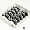 thumbnail image 2 of Pestañas postizas de pelo sintético 3D, pestañas largas gruesas naturales, maquillaje fino, herramientas de extensión de belleza, moda 3D, 5 pares, 2021 hola suerte  unisex, 2 of 2