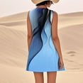 thumbnail image 4 of Hvot&aat Floral Print Sundress for Women Crew Neck Sleeveless Tank Dress With Pockets Flowy Boho Classic Tshirt Dress, 4 of 5
