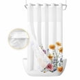 thumbnail image 2 of Spring Floral No Hook Shower Curtain Waterproof, Bathroom Curtains with Snap in Liners and See Through Top Window, Yellow Purple Flowers Pastoral Hotel Style Bathtub Curtains Shower 36"Wx78"L, 2 of 8