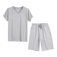 thumbnail image 3 of Men's Pajama Set Designed for Home Daily Wear Loose Fit Top and Bottom Wear with Striped Pattern for Seasonal Comfort, 3 of 3