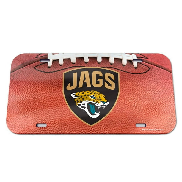 Jacksonville Jaguars WinCraft Football Crystal Mirror License Plate