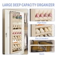 thumbnail image 2 of Organizador de zapatos FENTEC para colocar sobre la puerta, 68 bolsillos, 8 niveles, color beige, 2 of 8
