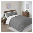 thumbnail image 3 of Reversible Down Comforter, Medium Warmth (44-Ounces of Fill) King-California King Size Blanket, Grey-White, 3 of 7