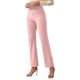 thumbnail image 3 of Pantalones casuales de mujer con pernera recta - Cintura elástica con bolsillos con botones - Poliéster y spandex - Versátiles para el trabajo y el ocio - Tallas S-XXL, 3 of 7