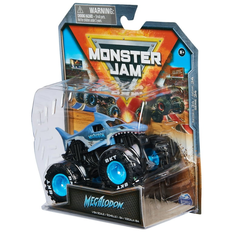 Monster Jam Official Megalodon Monster Truck, 1:64 Scale Die-Cast