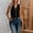 Black, variant on GZWYHT Women's Button Down Vest Corset Vest Fashion Casual Tops Plus Size Women's Sleeveless Vest Women's Linen Suit Vest Business Casual Blue L