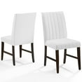 thumbnail image 1 of Tufted Side Dining Chair, Set of 2, Faux Leather, Wood, White, Modern Contemporary Urban Design, Kitchen Room Cafe Bistro Restaurant Hospitality, 1 of 7