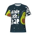 thumbnail image 4 of Qekee Avocado in Space1 Classic Fit T-Shirt Men's Shirt Men's Tight Short Sleeves for Exercise, Running, Mountaineering - Avocado in Space1, 4 of 9