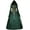 Green, variant on Women's Medieval Hooded Fancy Dress Renaissance Queen Witch Vampire Dress Victorian Long Dress