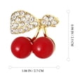 thumbnail image 2 of SKISUNO 5-Pack Rhinestone Cherry Brooch Pins for Women, Stylish Casual Accessories for Outfits and Jackets, 2 of 8