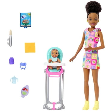 Barbie Skipper Babysitters Inc & Playset, Includes Doll, Baby, and Mealtime Accessories