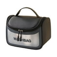 thumbnail image 2 of Latrodar Translucent Cosmetic Bag, Cosmetic Bag Set Frosted Translucent PVC With Zipper Handle Portable Travel Bag, Hangable And Handy Cosmetic Bag Black Dec, 2 of 5