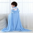 thumbnail image 3 of Unisex Baby Hooded Bath Towel, Toddler Soft Absorbent Animal Bathrobe Blanket Toddlers Shower Gifts for Boys Girls 27.5" x 55", 3 of 5